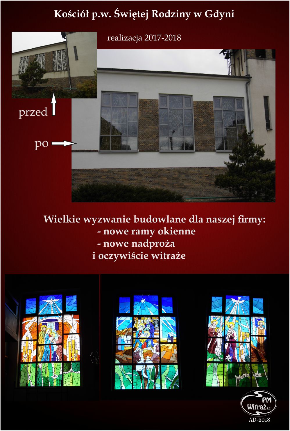 kościół pw.Świętej Rodziny PM-Witraż m